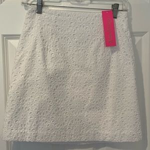 Lily Pulitzer White Eyelet Skirt. New with tags, never been worn!